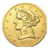 1874-S $5 Gold Half Eagle