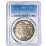 1878 7TF Morgan Silver Dollar PCGS MS62