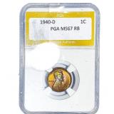 1940-D Wheat Cent PGA MS67 RB