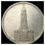 1935E Germany Silver 5 Mark