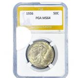 1936 Walking Liberty Half Dollar PGA MS64