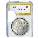 1882 Morgan Silver Dollar PGA MS64