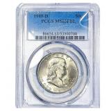 1949-D Franklin Half Dollar PCGS MS63 FBL