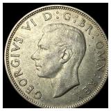 1942 Great Britain Silver 1/2 Crown