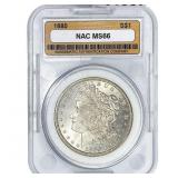 1880 Morgan Silver Dollar NAC MS66