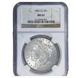 1882-CC Morgan Silver Dollar NGC MS62