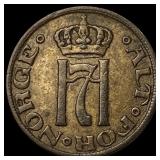 1915 Norway SIlver 10 Ore KM 372