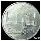 1930 Estonia Silver 2 Krooni
