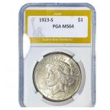 1923-S Silver Peace Dollar PGA MS64