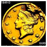 1849-D Rare Gold Dollar CLOSELY UNCIRCULATED