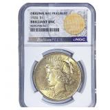1924 Silver Peace Dollar NGC BU