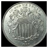 1867 Shield Nickel CLOSELY UNCIRCULATED