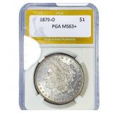 1879-O Morgan Silver Dollar PGA MS63+