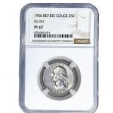 1956 Washington Silver Quarter NGC PF67 Rev Die Go