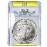 1995 Silver Eagle SGS MS70
