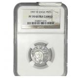 1997-W Platnium Eagle $25 NGC PF70 UC