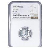 1960 DDO Roosevelt Dime NGC PF67
