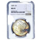 1879 Morgan Silver Dollar NGC MS65