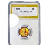 1952 Wheat Cent PGA MS66 RD