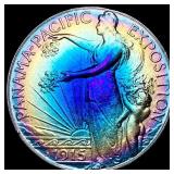 1915-S Toned Silver Panama-Pacific Half  Dollar U