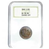 1949 Braided Hair Half Cent NGC AU58 BN