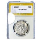 1944-S Walking Liberty Half Dollar PGA MS66+