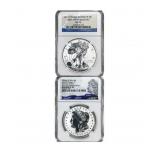 [2 Coins] 2011-2023 Morgan & Silver Eagle $1 NGC P