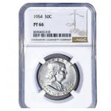 1954 Franklin Half Dollar NGC PF66