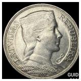 1931 Latvia Silver 5 Lati