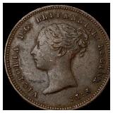 1843 Ceylon Copper 1/2 Farthing