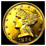 1894-O $5 Gold Half Eagle