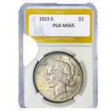 1923-S Silver Peace Dollar PGA MS65