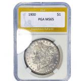 1900 Morgan Silver Dollar PGA MS65