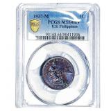 1937-M 1C U.S. Philippines PCGS MS64 BN