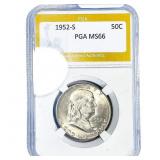 1952-S Franklin Half Dollar PGA MS66