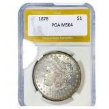 1878 Morgan Silver Dollar PGA MS64