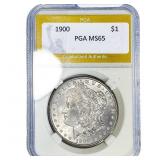 1900 Morgan Silver Dollar PGA MS65