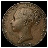 1842 Great Britain Copper 1 Farthing KM725