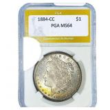 1884-CC Morgan Silver Dollar PGA MS64