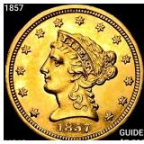 1857 $2.50 Gold Quarter Eagle CHOICE BU