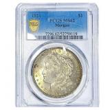 1921 Morgan Silver Dollar PCGS MS62