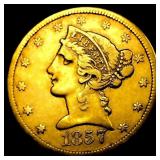 1857-S $5 Gold Half Eagle