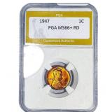 1947 Wheat Cent PGA MS66+ RD