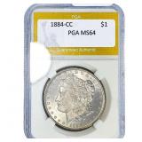 1884-CC Morgan Silver Dollar PGA MS64