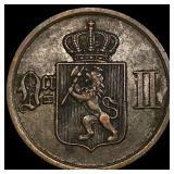 1897 Norway Bronze 2 Ore