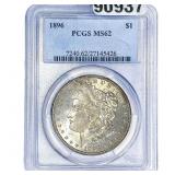 1896 Morgan Silver Dollar PCGS MS62
