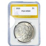 1926 Silver Peace Dollar PGA MS64