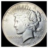 1934-D Silver Peace Dollar CHOICE AU