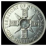 1936 New Guinea Silver 1 Shilling KM 5
