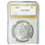 1879 Morgan Silver Dollar PGA MS65